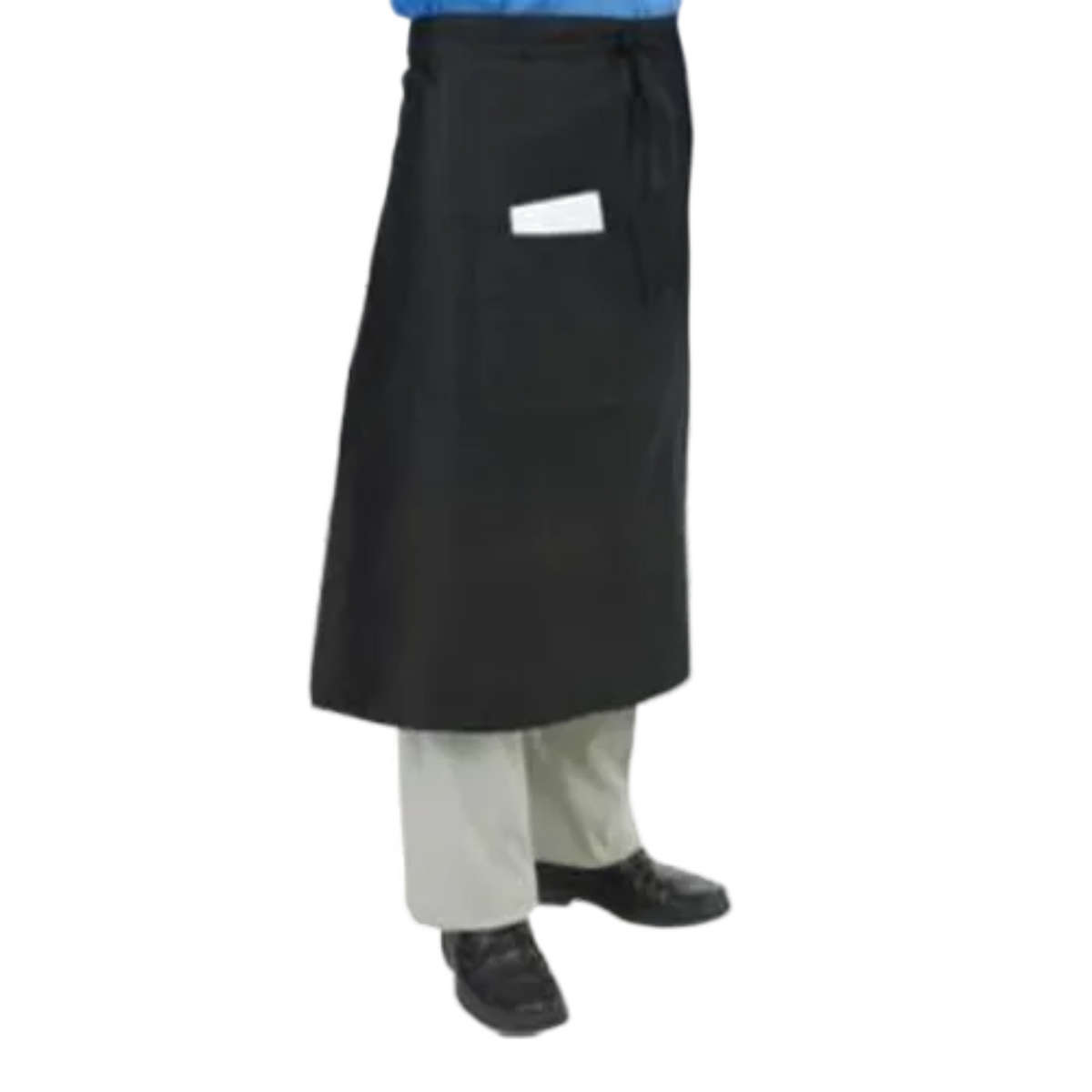 Black Bistro Apron With Pocket - 607BA-BK