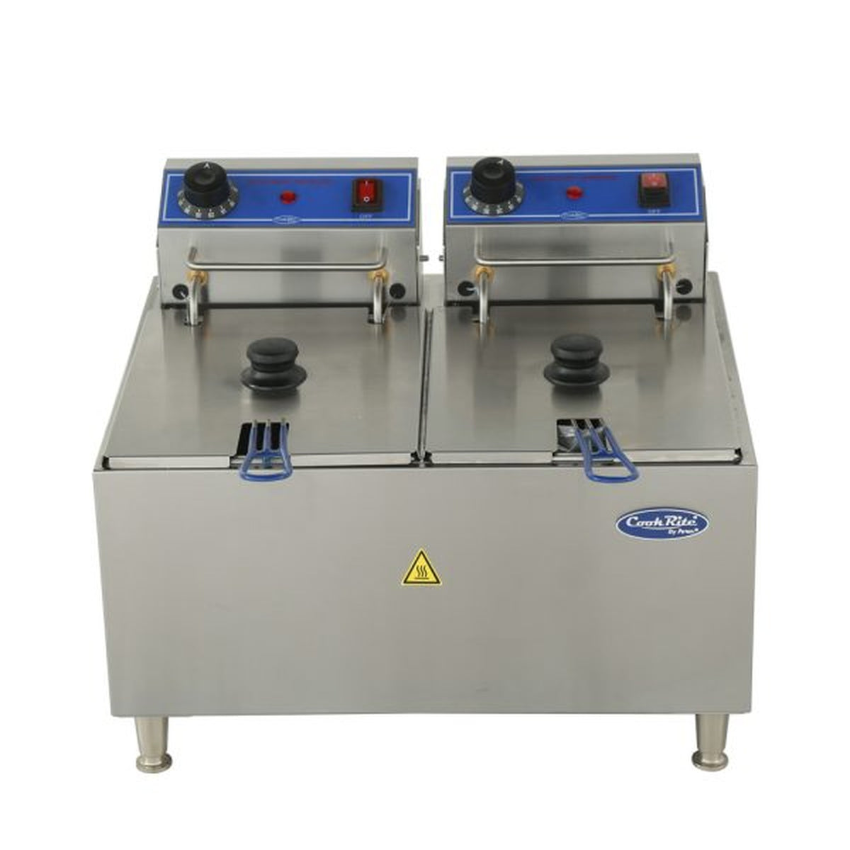 Atosa CookRite Stainless Steel Electric Countertop Fryer, Dual Tank 32 ACEF-32