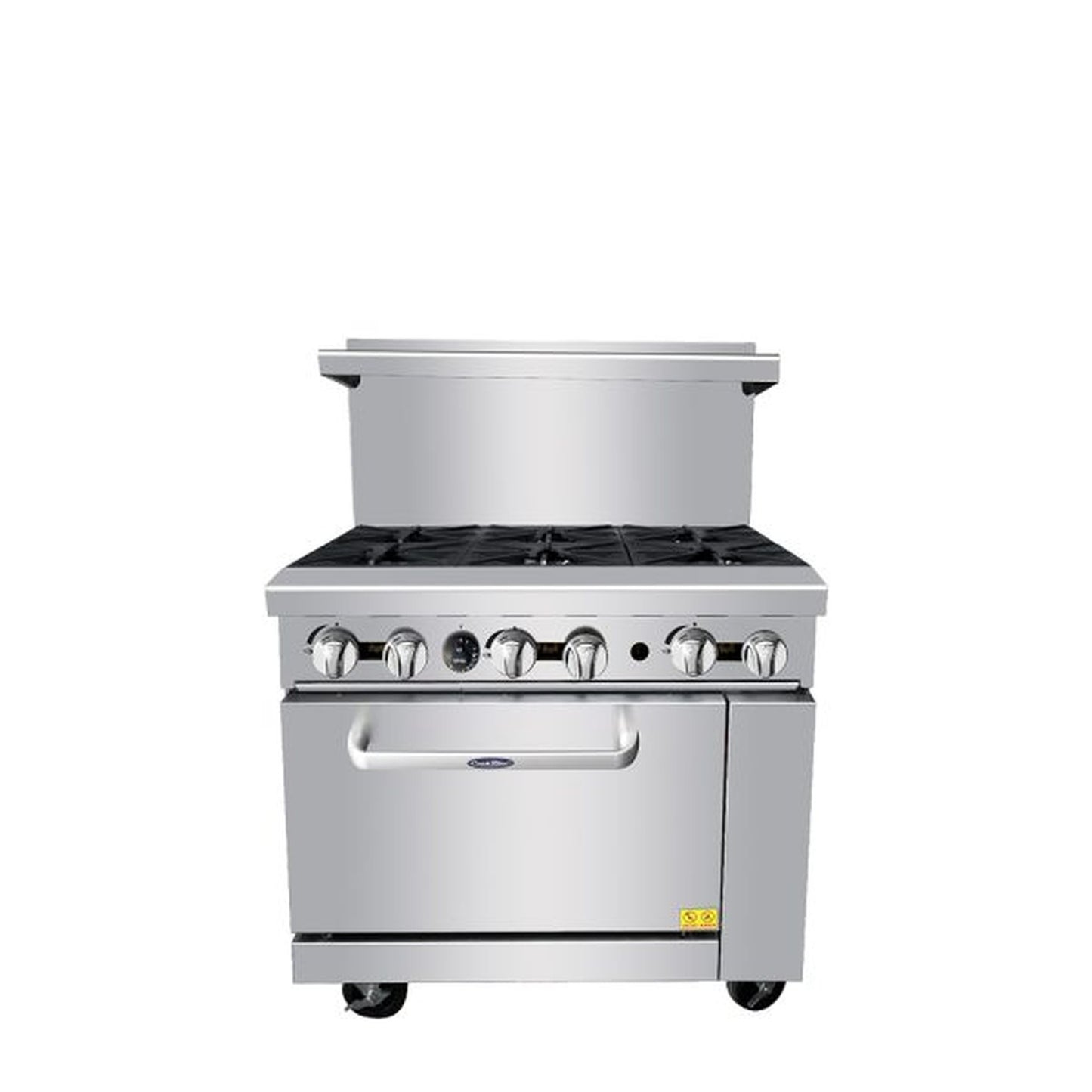 Atosa CookRite Commercial Gas Range Stainless Steel 6-Burner 36" AGR-6B