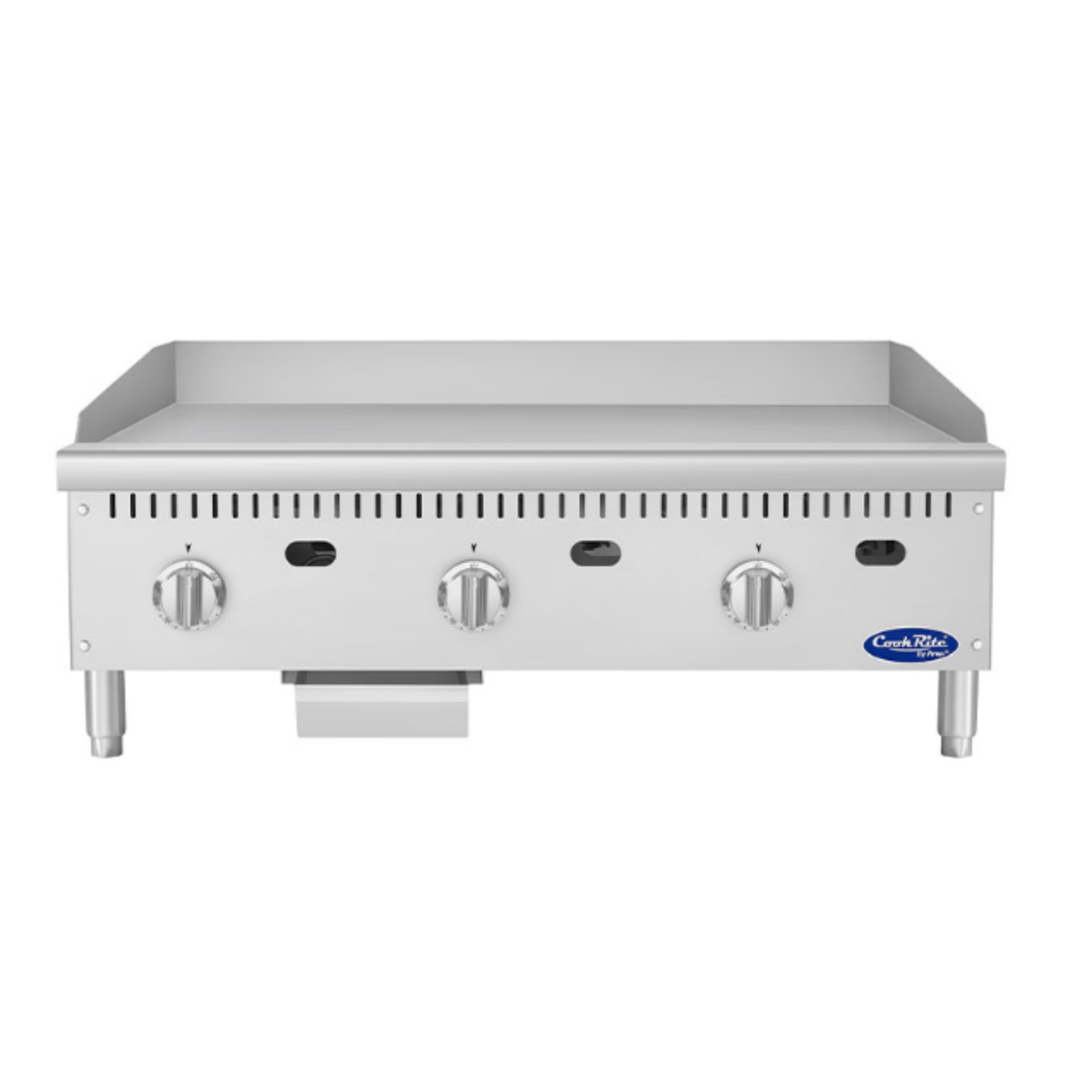 Atosa CookRite Gas Countertop Griddle Steel Plate 36" - 90,000 BTU - ATG-3624-S