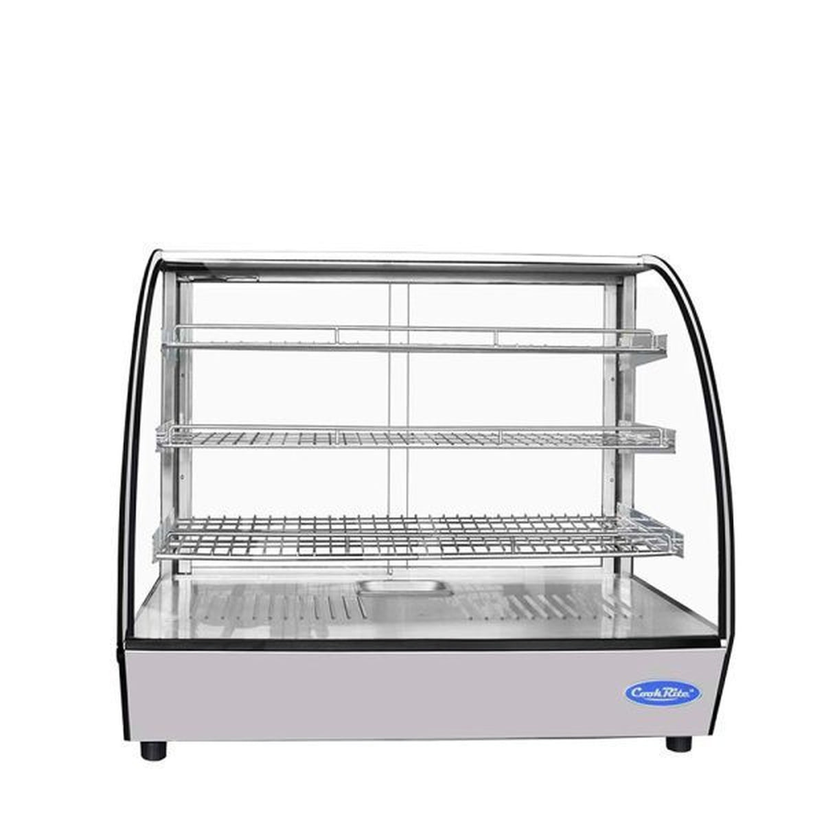 Atosa Heated Countertop Display Case Curved Glass 4.4 Cu. Ft. CHDC-44