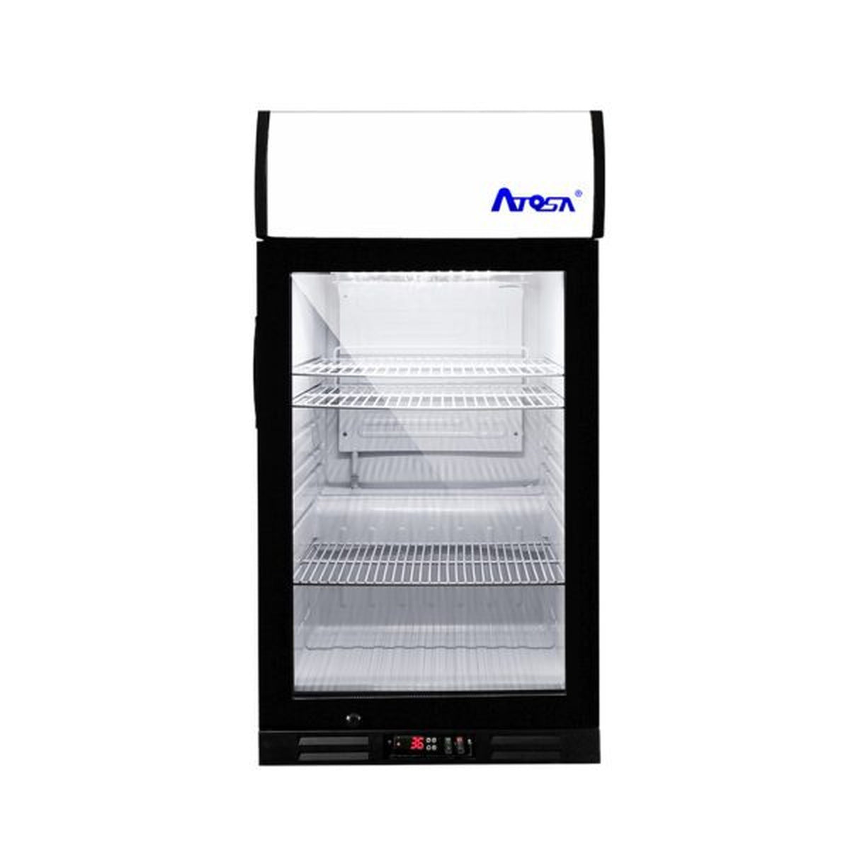 Atosa Glass Door Countertop Merchandiser Cooler 2.4 Cu. Ft. CTD-3ST
