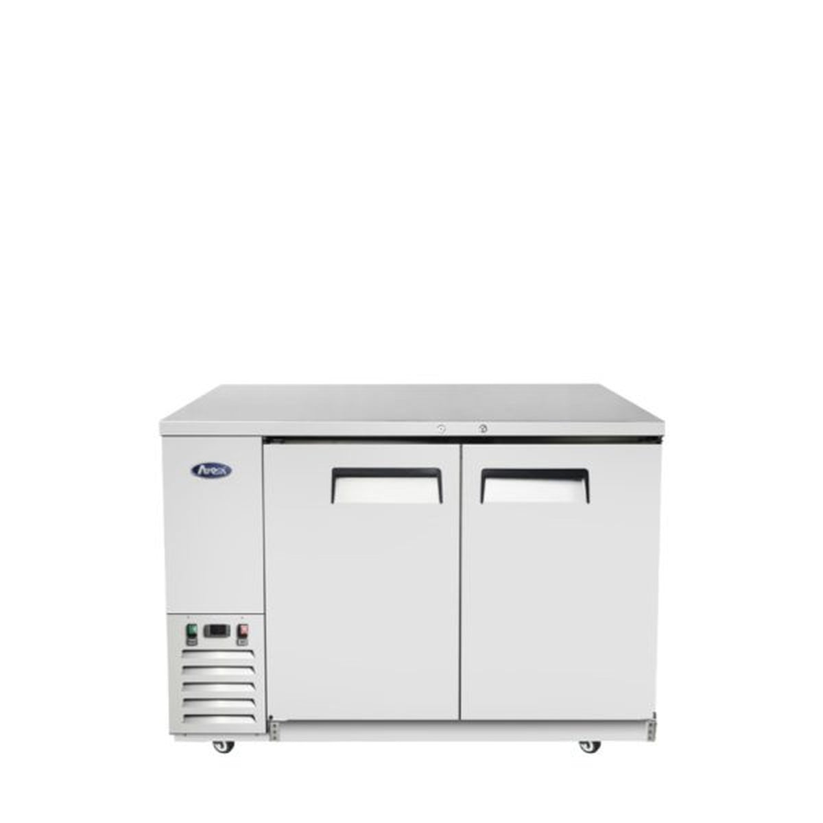 Atosa Stainless Steel Shallow Depth Back Bar Cooler 48" - 2 Solid SBB48GRAUS1