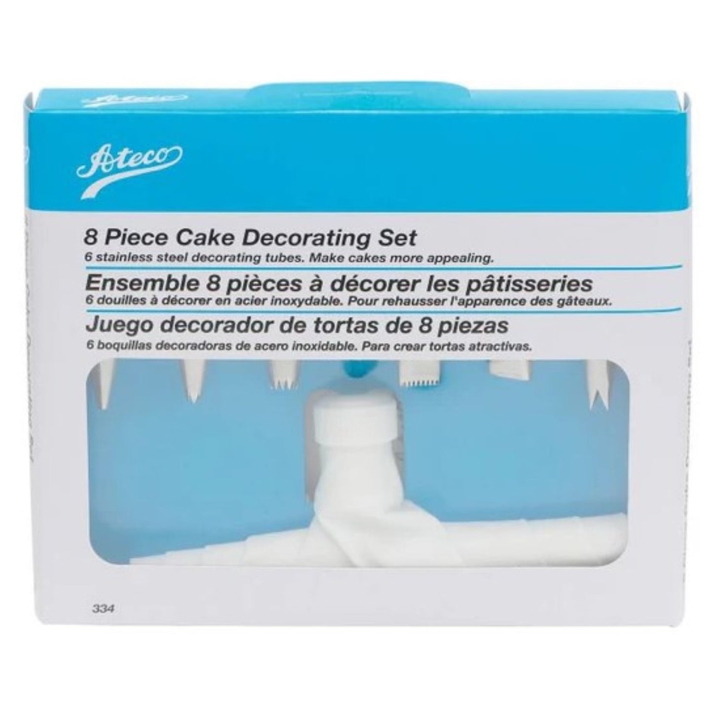 Juego de decoración de pasteles Ateco, 8 piezas - 334