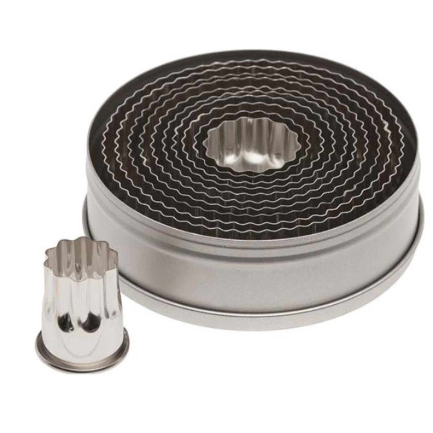 Ateco Dough Cutter Set Fluted Round 11 piece set - 5307