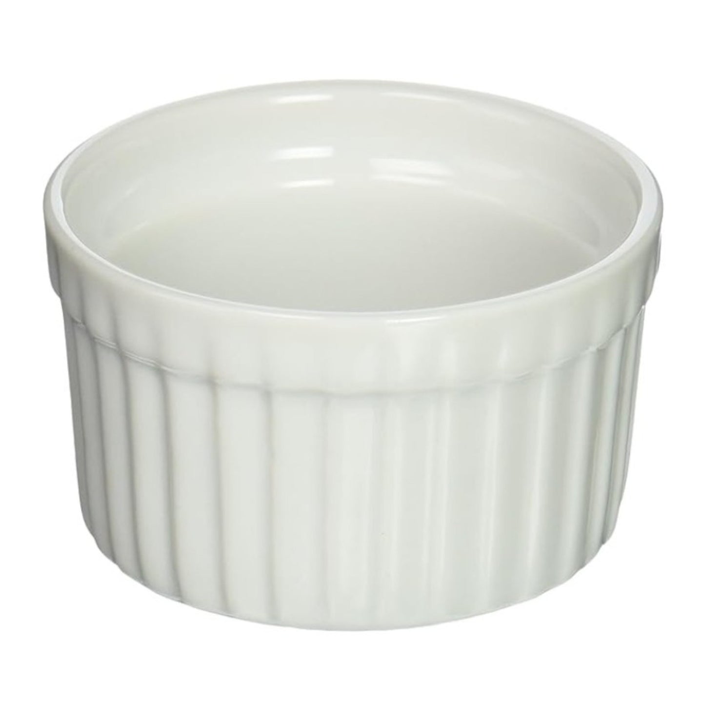 Molde para ramequín BIA Cordon Bleu, 85 g, estriado, blanco, c/u