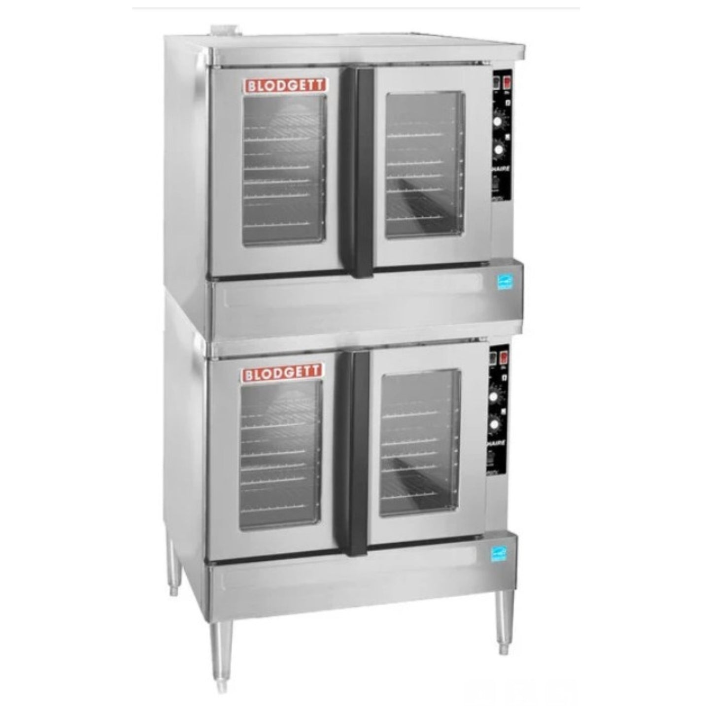 Horno de convección Blodgett, profundidad de panadería, doble pila, gas natural con conexión de colector y ruedas - ZEPH200-G-ES DBL NAT GAS
