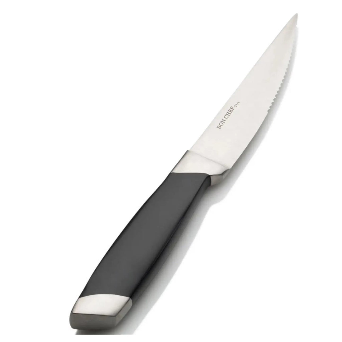 Bon Chef Gaucho Steak Knife, 5", Solid SS Blade with Pointed Tip, SS/Polypropylene Handle - S936 Bon Chef