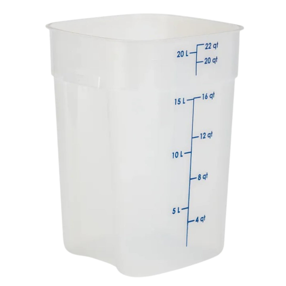 Cambro CamSquare FreshPro Polypropylene Food Container NSF 22 qt - 22SFSPROPP190