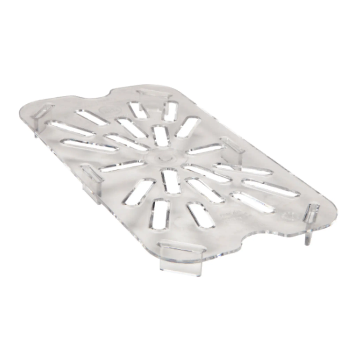 Cambro Camwear 1/4-Size Clear Polycarbonate Drain Shelf - 40CWD135 Cambro