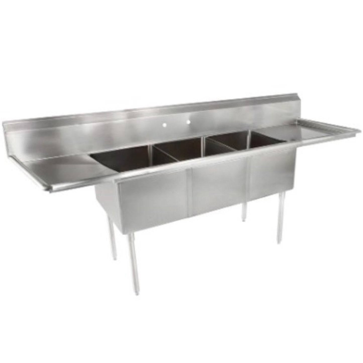 Fregadero comercial CCK de 3 compartimentos de acero inoxidable - CC3-18