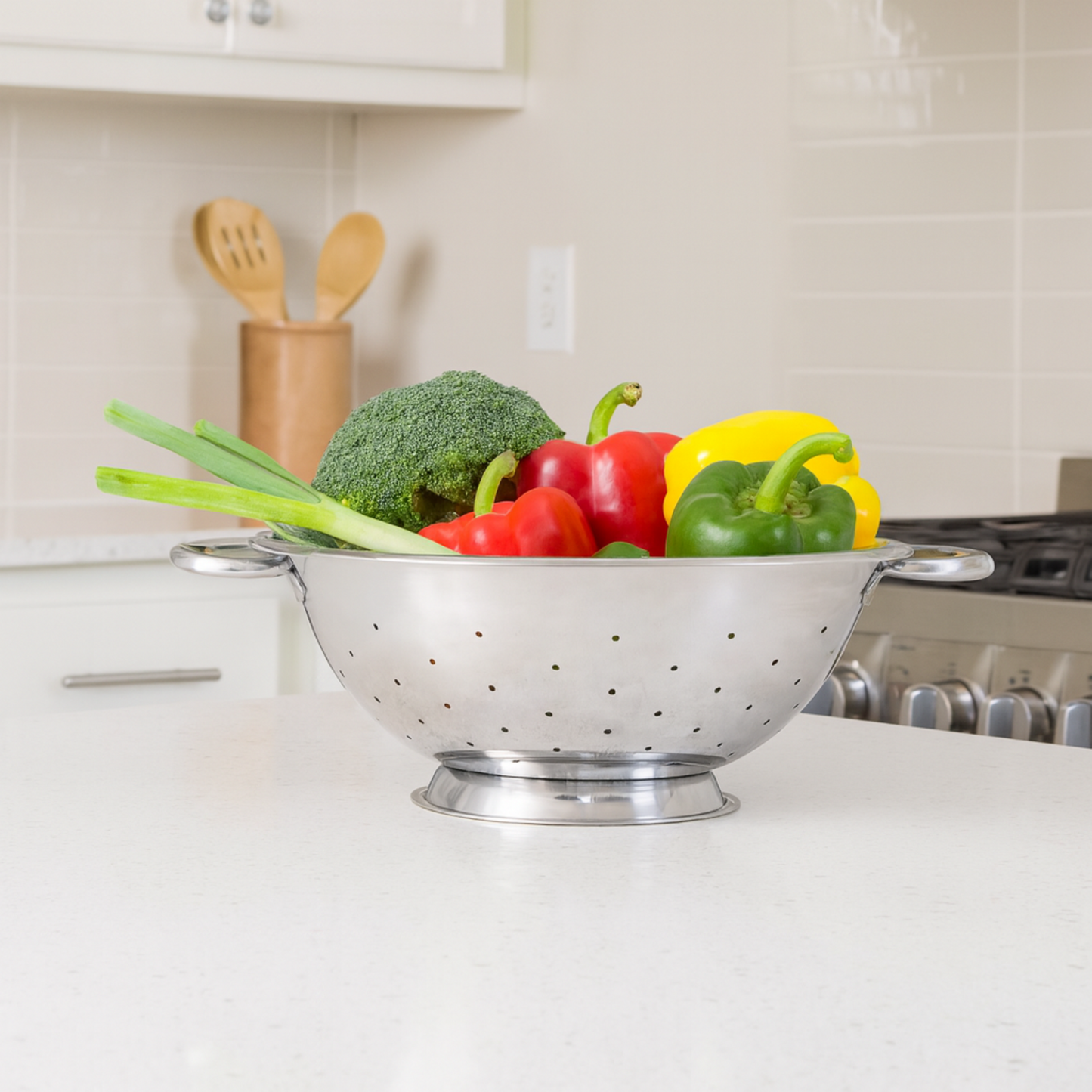 CCK - Colander, 3 qt. With Loop Handles Colander, S/S - COL-30