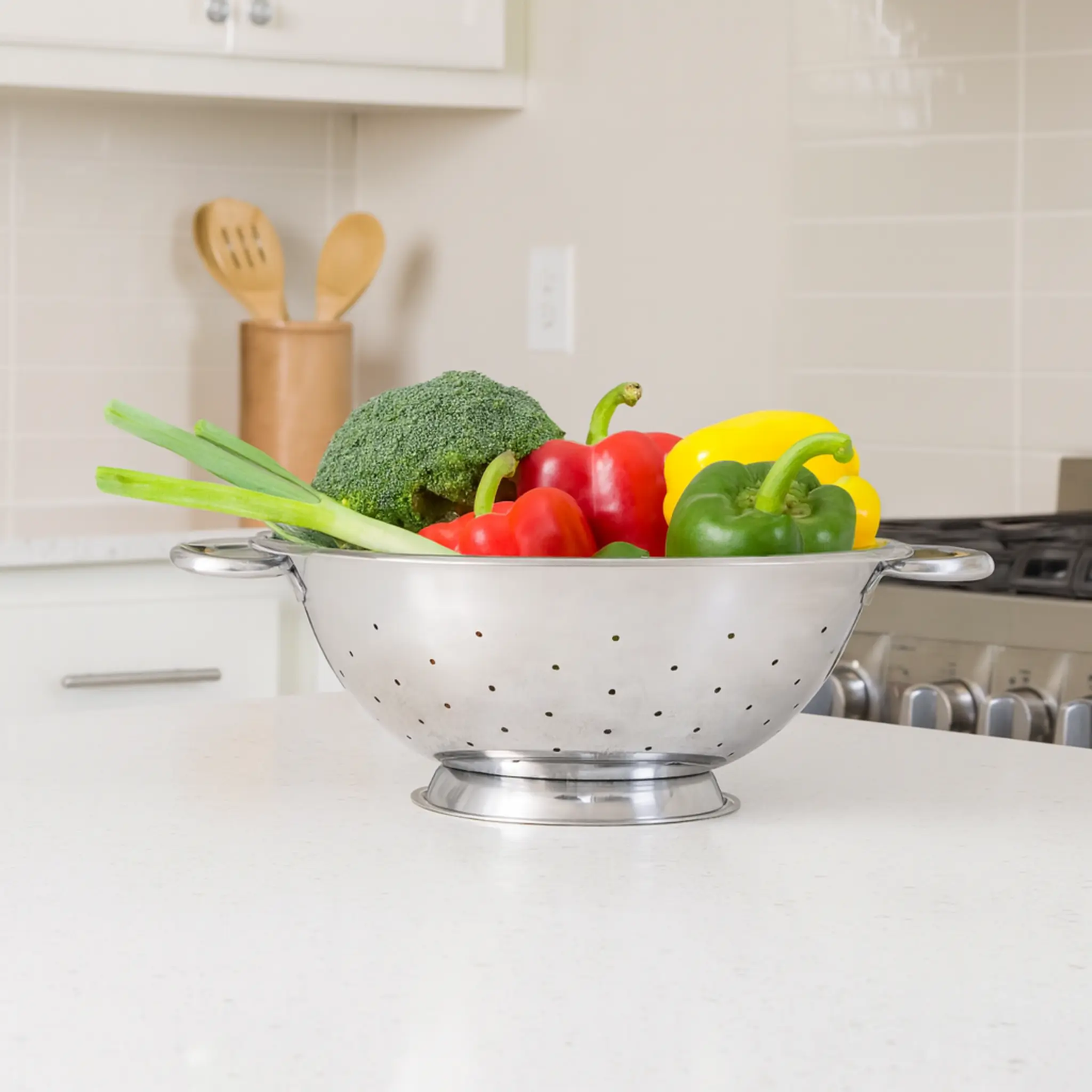 CCK - Colander, 3 qt. With Loop Handles Colander, S/S - COL-30 California Cooking