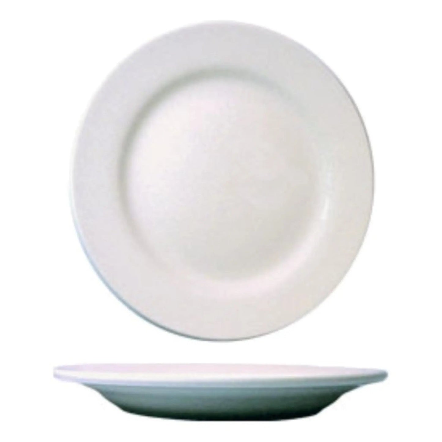 California Cooking Plate, 10-1/2", Wide Rim, White - CS1D California Cooking