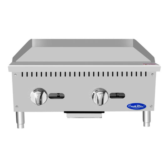 Plancha de gas Atosa, manual, de 24" para encimera - ATMG-24
