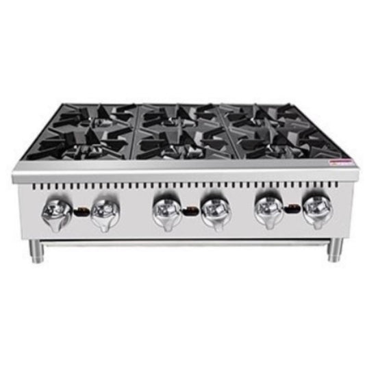Plancha de gas Padela de 91 cm de ancho y 6 quemadores - PCHP-36-6