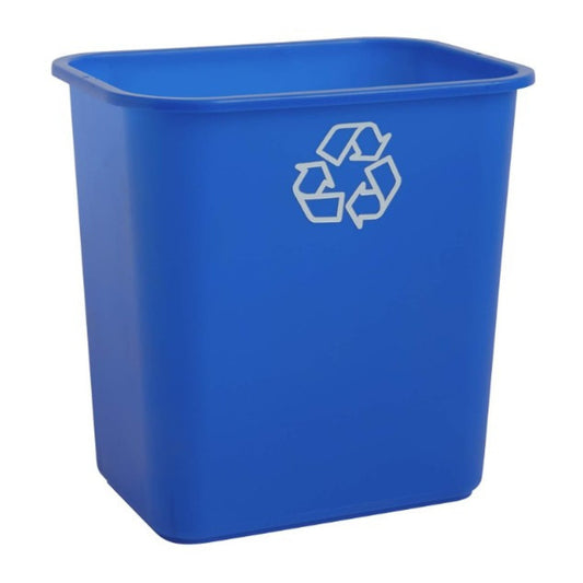 CCK Wastebasket/Trash Container, Blue 28qt Rectangle - WR-28L
