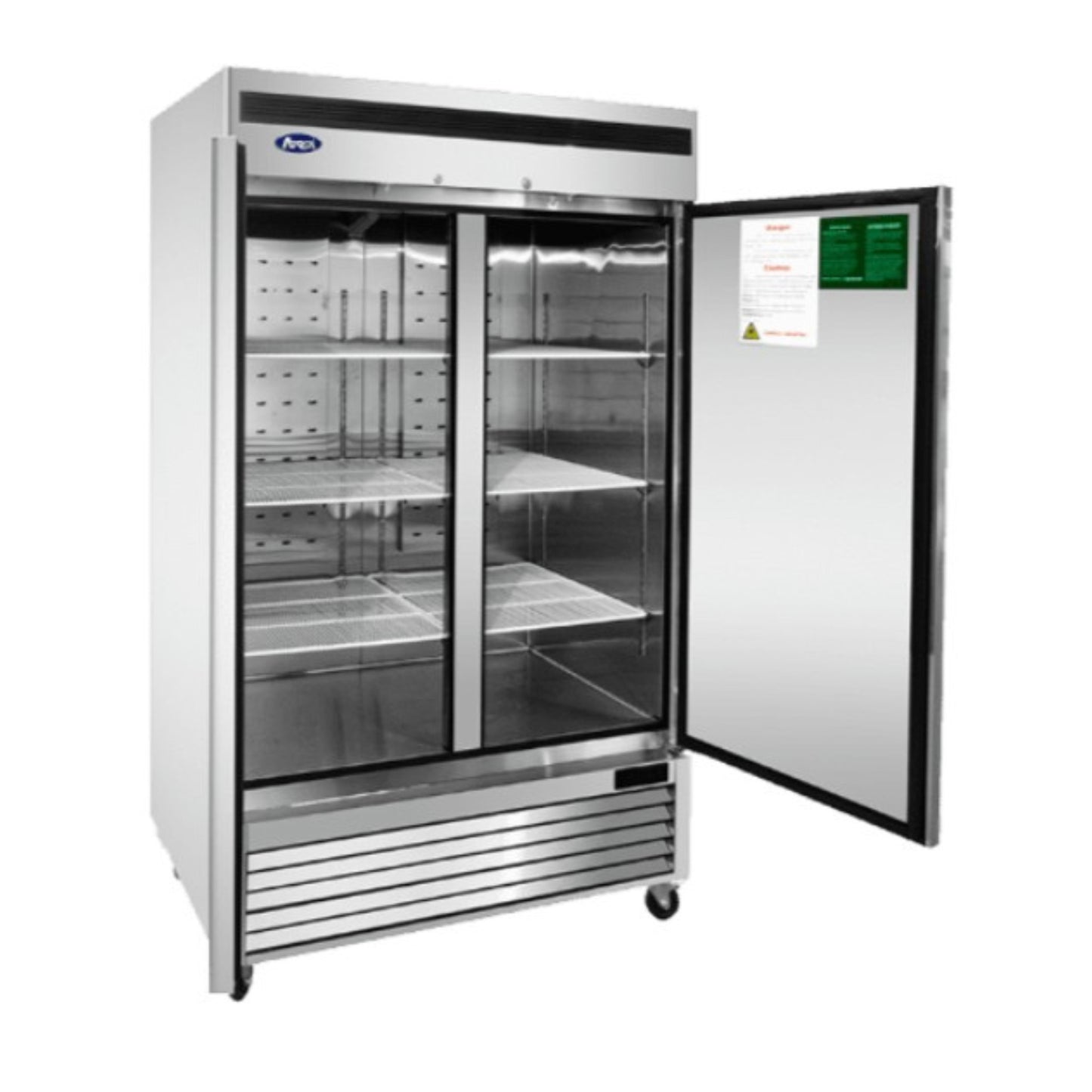 Atosa Bottom-Mount Two-Door Reach-In Refrigerator 46.8 cu ft - MBF8507GR