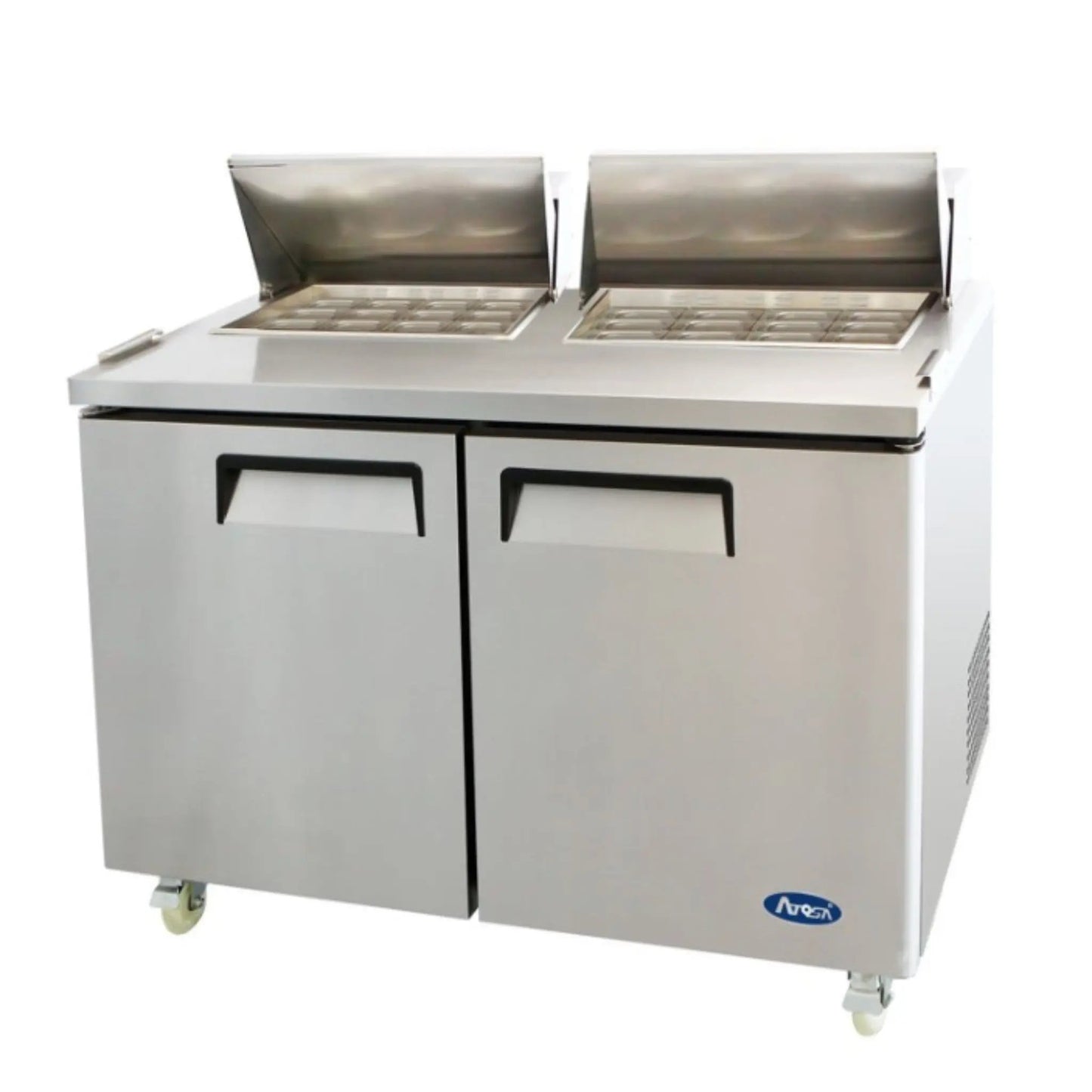 Atosa Refrigerator, Mega Top Sandwich Prep Table 60" 24 Pans 2 Door - MSF8307GR Atosa