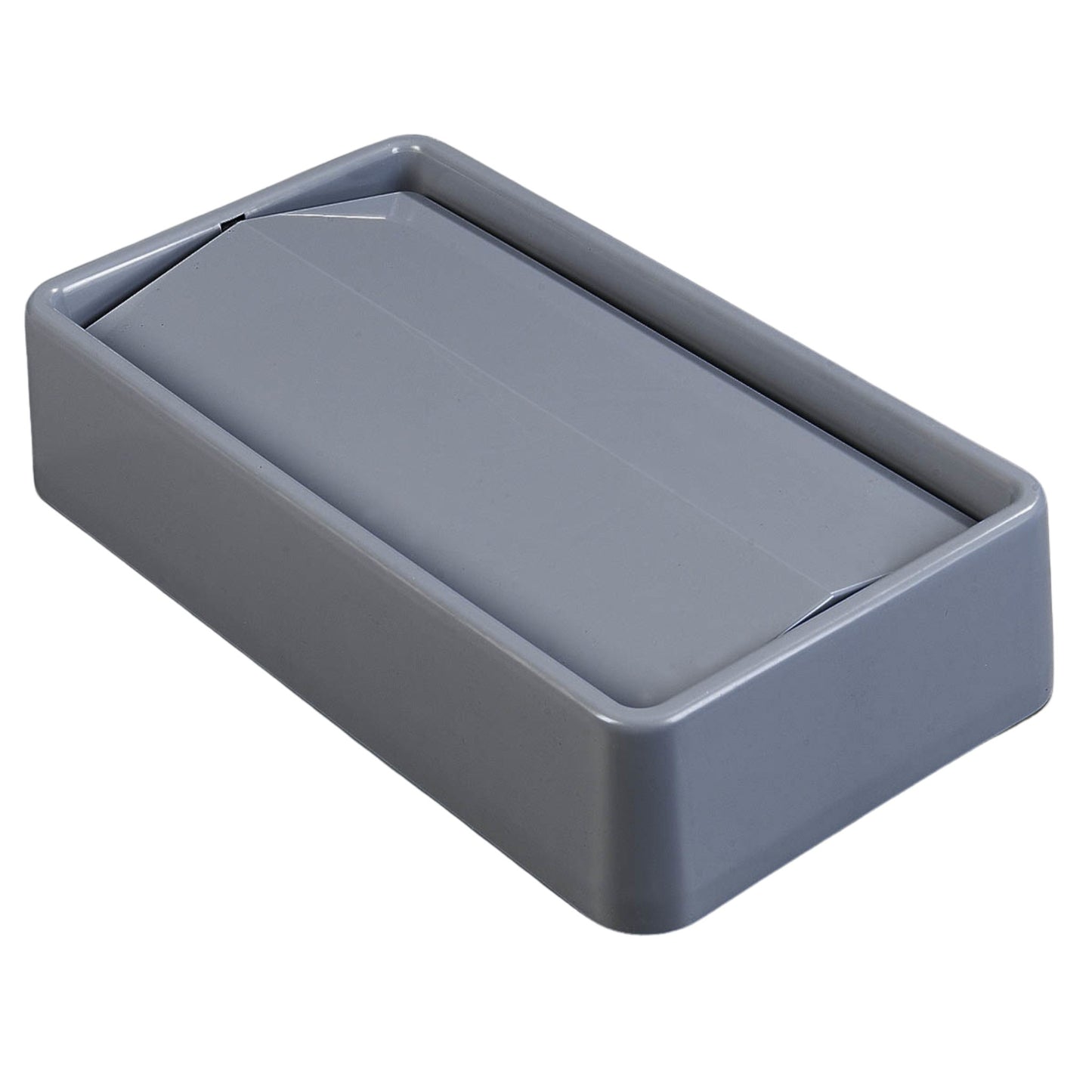 Tapa abatible Carlisle, receptáculo, compatible con contenedores de residuos Trimline de 15/23 galones, gris - 34202423