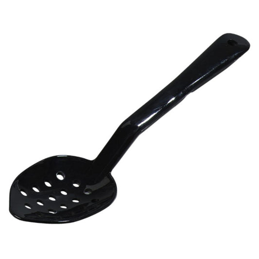 Cuchara para servir Carlisle de policarbonato negro perforado de 28 cm - 441103