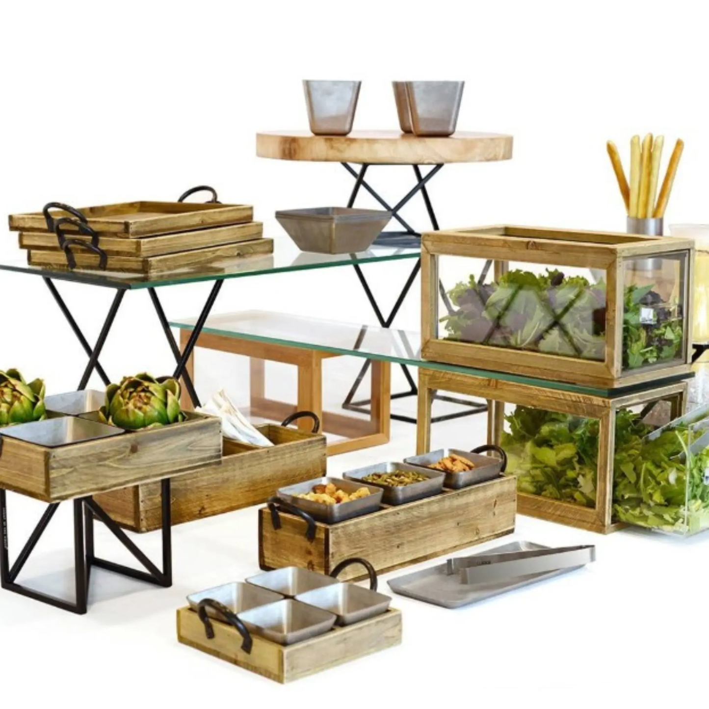 FOH Twist 3 Piece Riser , Matte Black Set - BRI005BKI28 Front Of The House