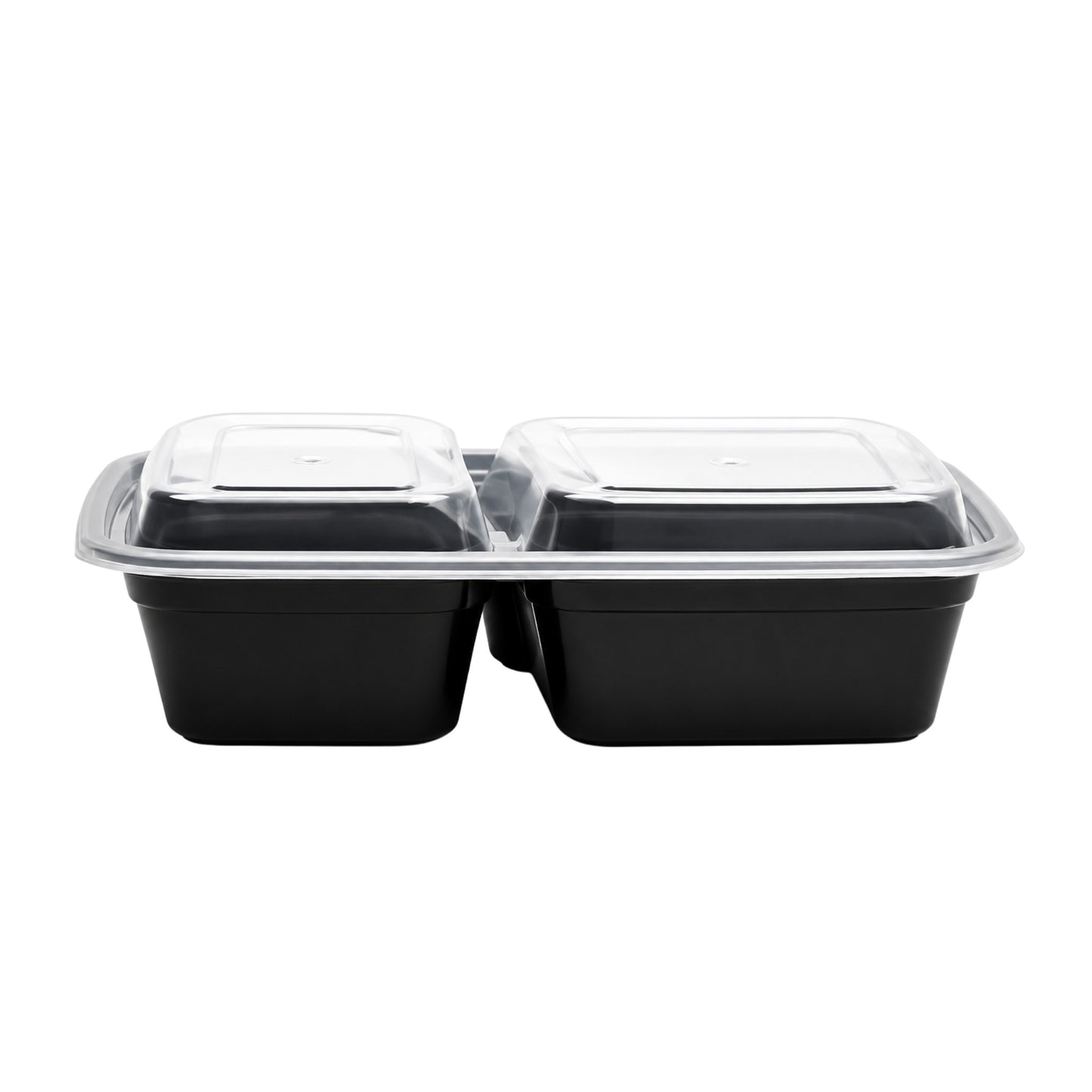 Food Packer 2-Compartment Rectangular To-Go Container with Lid 30 oz - CS150 - RET-C2-30 - OUTLET