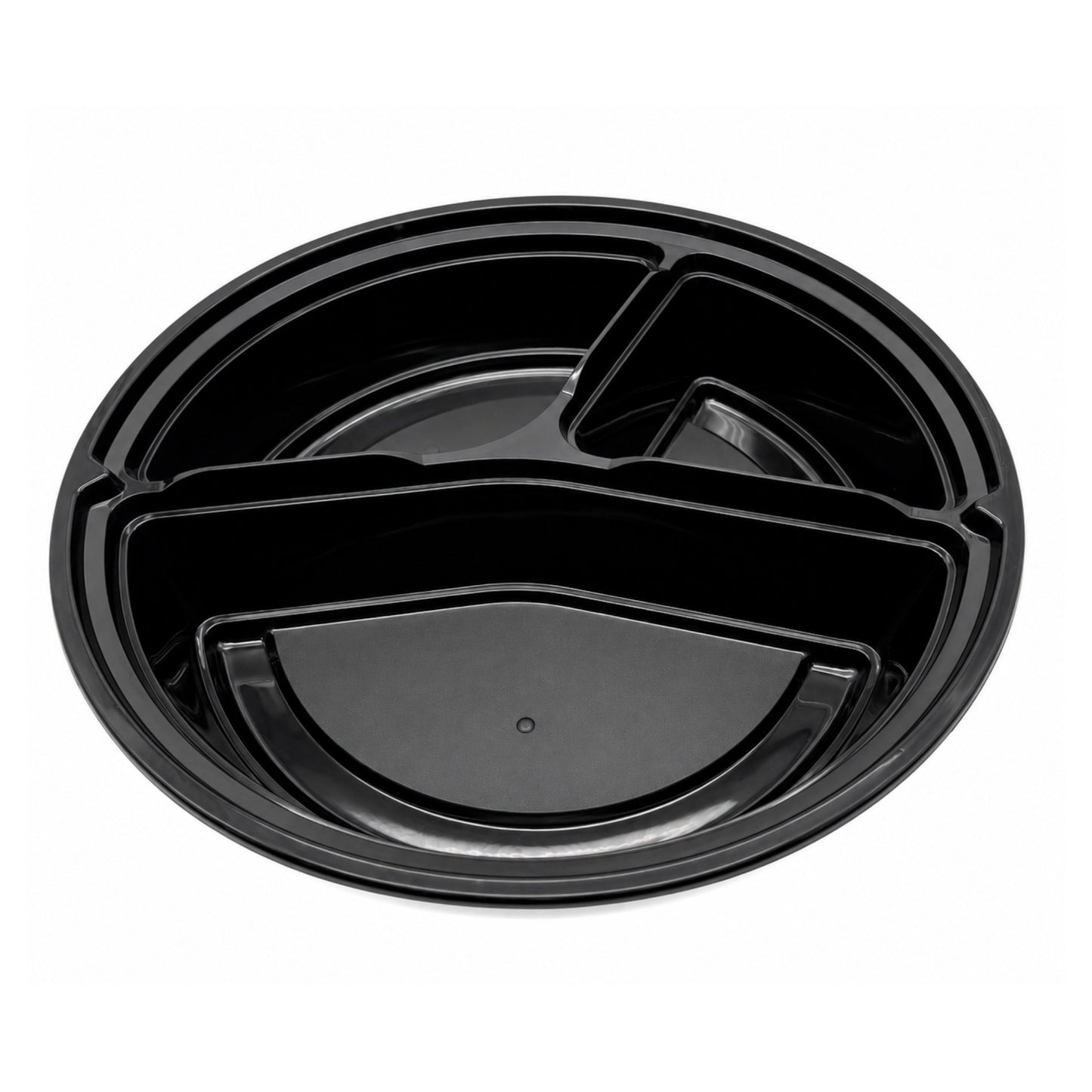 Food Packer 3 Compartment Round Two-Piece Container w/Lid 40 oz - CS150 - RND-C3-40 - OUTLET