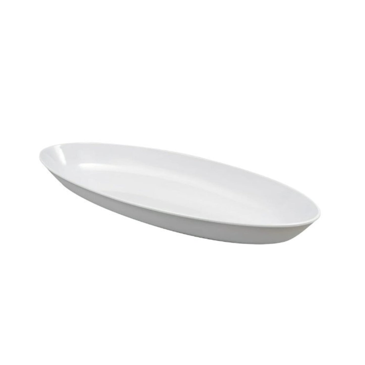 Bandeja Siciliano GET Enterprises, 10.4 cuartos (11 cuartos con el borde lleno), 30" x 11-3/4" x 3-1/2" de alto, blanca - ML-256-W