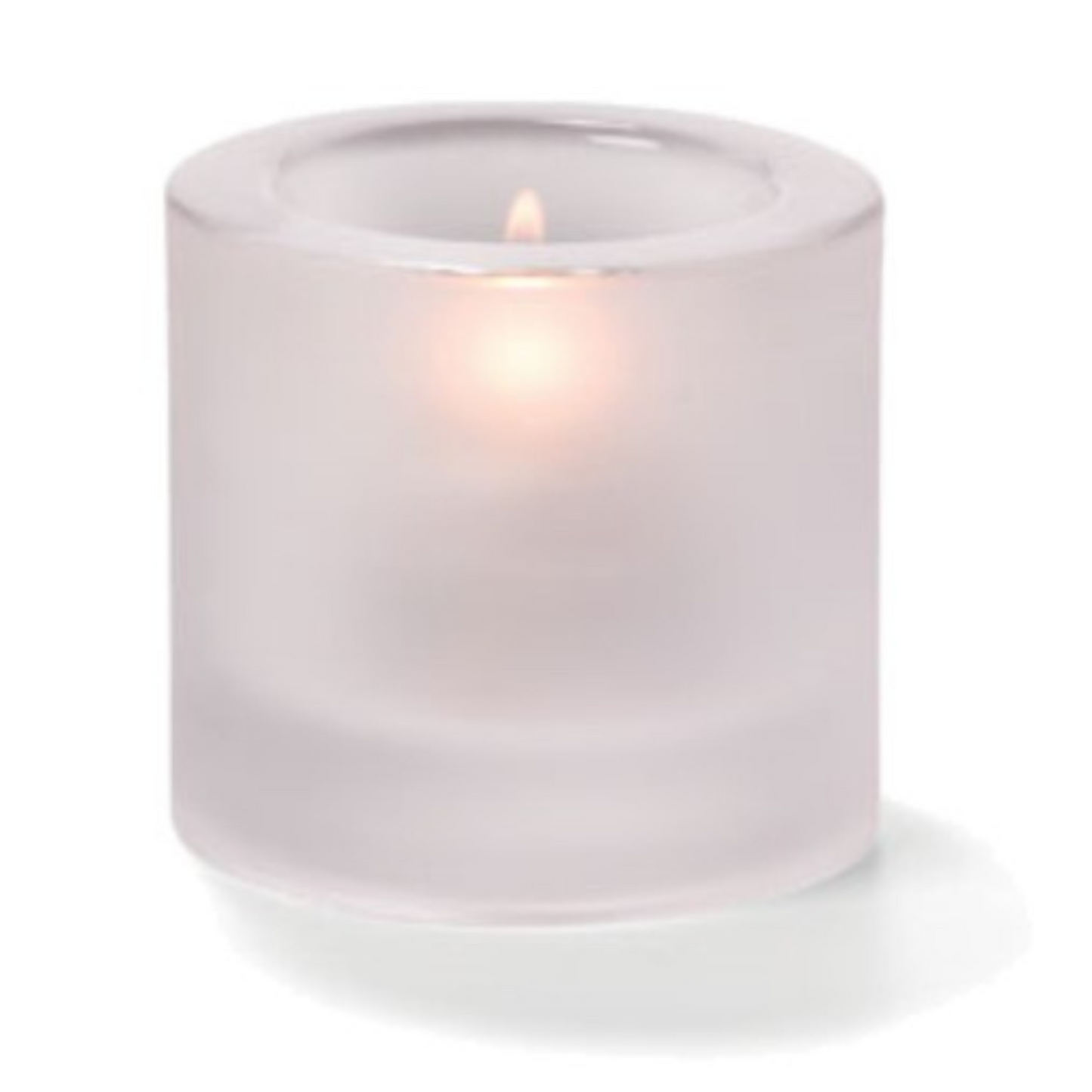 Hollowick Tealight Lamp, 2-3/4" dia. x 2-7/8" H, Satin Crystal- 5140F
