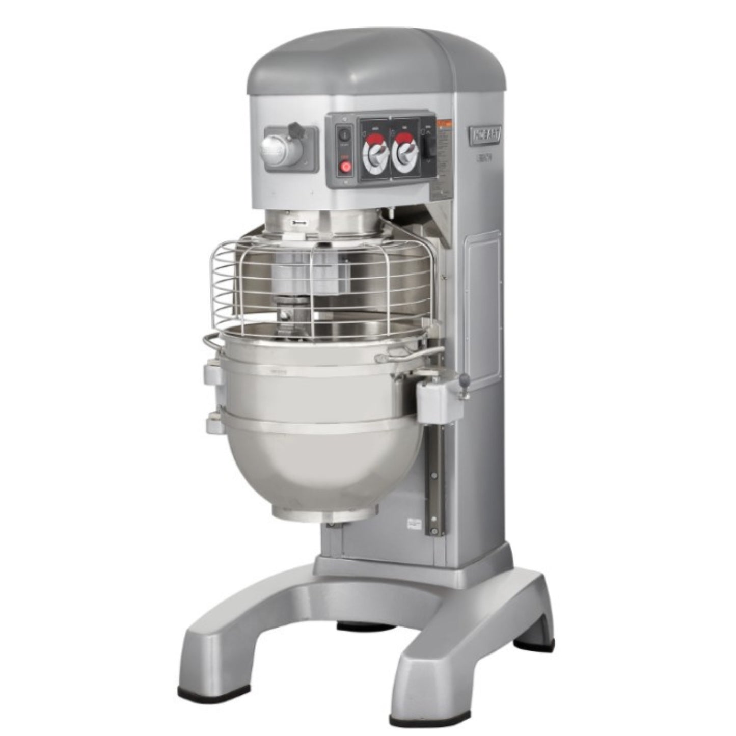 Batidora planetaria Hobart de 60 cuartos con tazón, batidor, batidor en forma de D y brazo espiral para masa - HL600-1STD