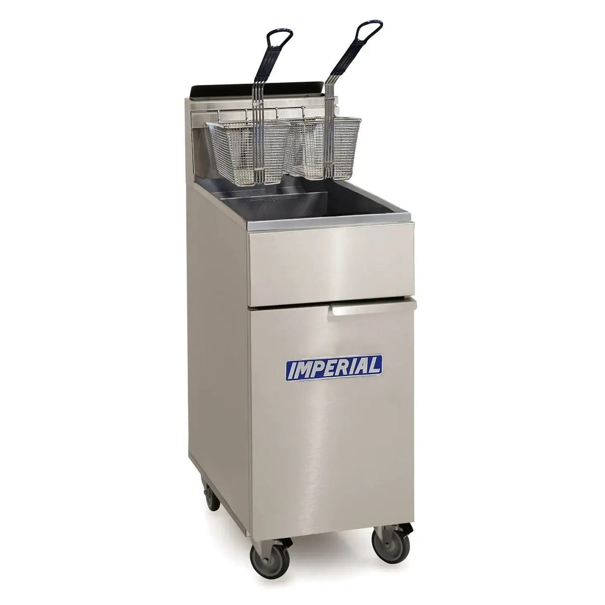 Imperial NSF Stainless Steel Gas Tube Fryer 40 lb - Natural Gas - EFS-40