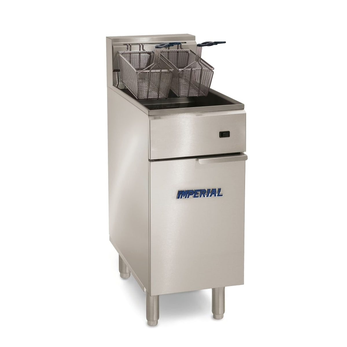 Imperial Commercial Electric Floor Fryer Stainless Steel 40 lb - IFS-40-E
