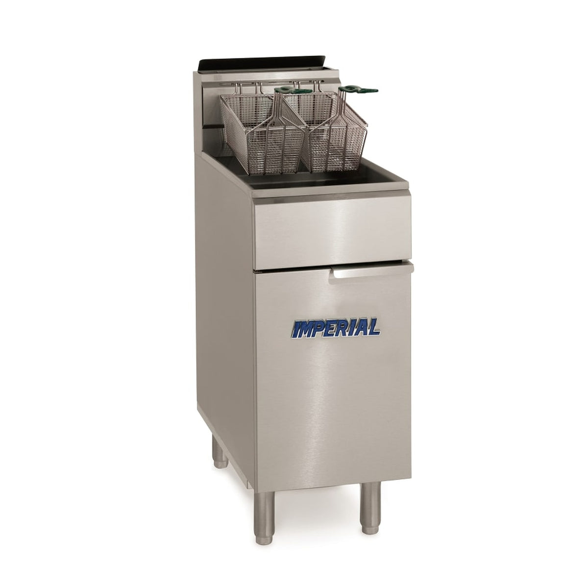Imperial NSF Gas Tube Fryer Stainless Steel Commercial 50 lb - IFS-50