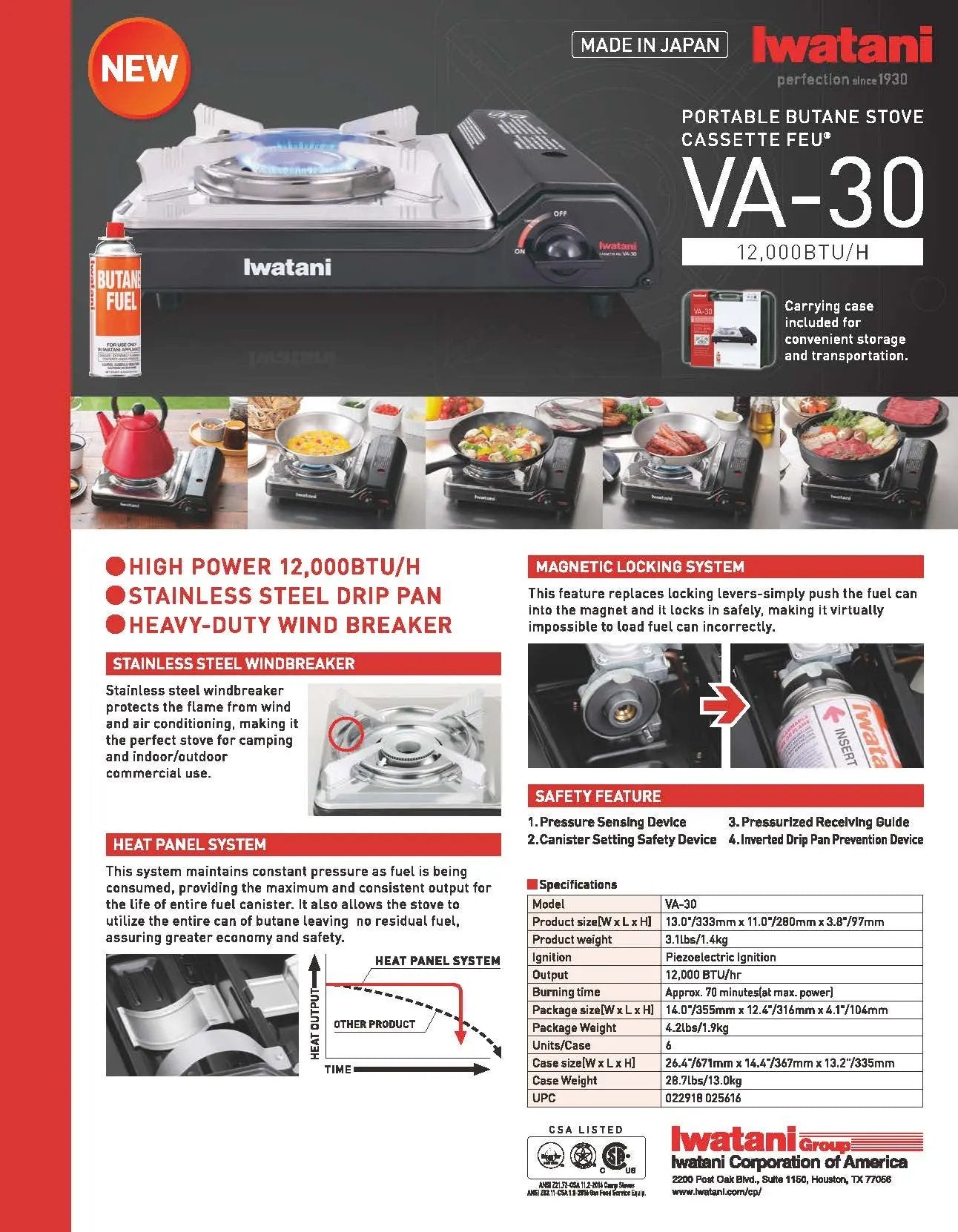 Iwatani Hot Plate, Portable Single Burner - Butane - VA-30 Iwatani