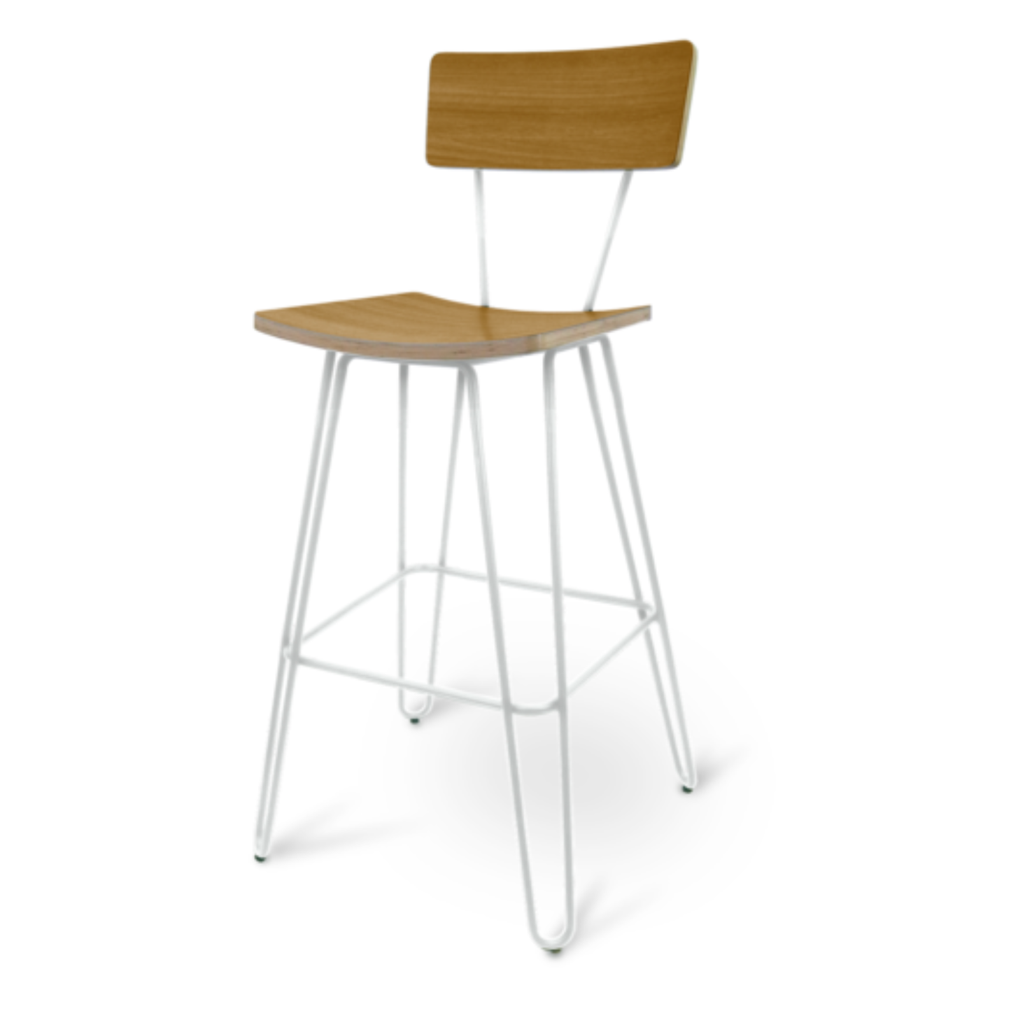 Just Chairs Barstool Laminate Wood Seat & Hairpin Legs - CSU-90530