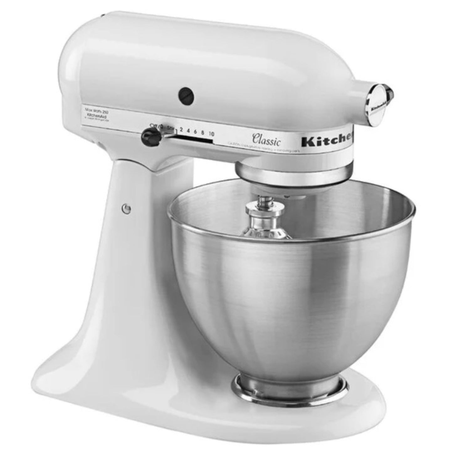 KitchenAid Classic Series 4.5 Quart Tilt-Head Stand Mixer, White - K45SSWH