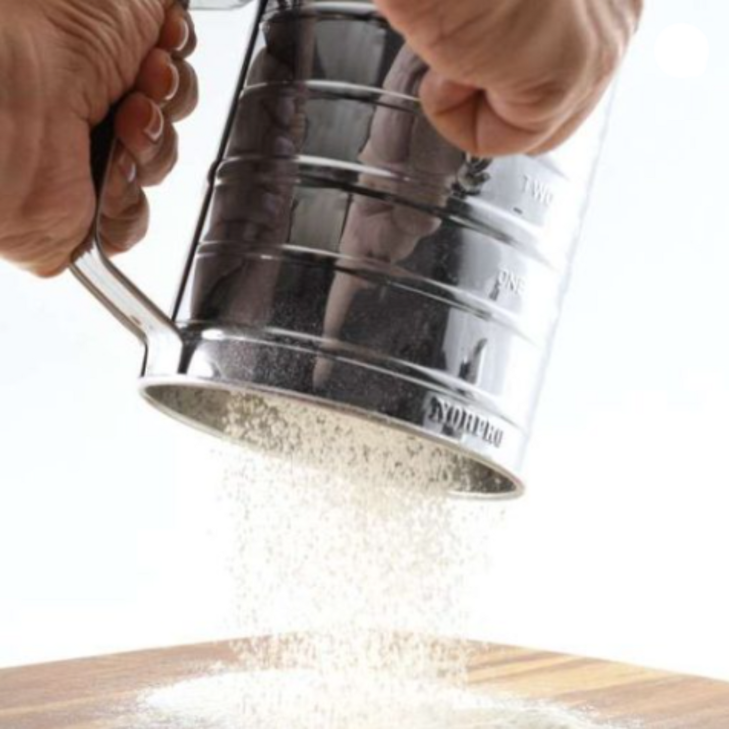 Norpro Stainless Steel Rotary Flour Sifter 24 oz - 136