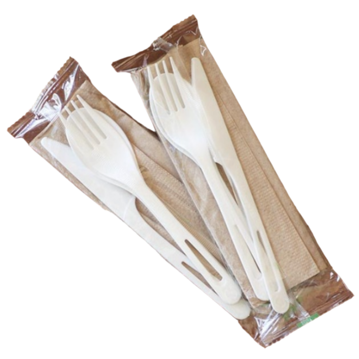 Kit de cubiertos de papel artesanal con envoltorio ecológico, 250 unidades - CS