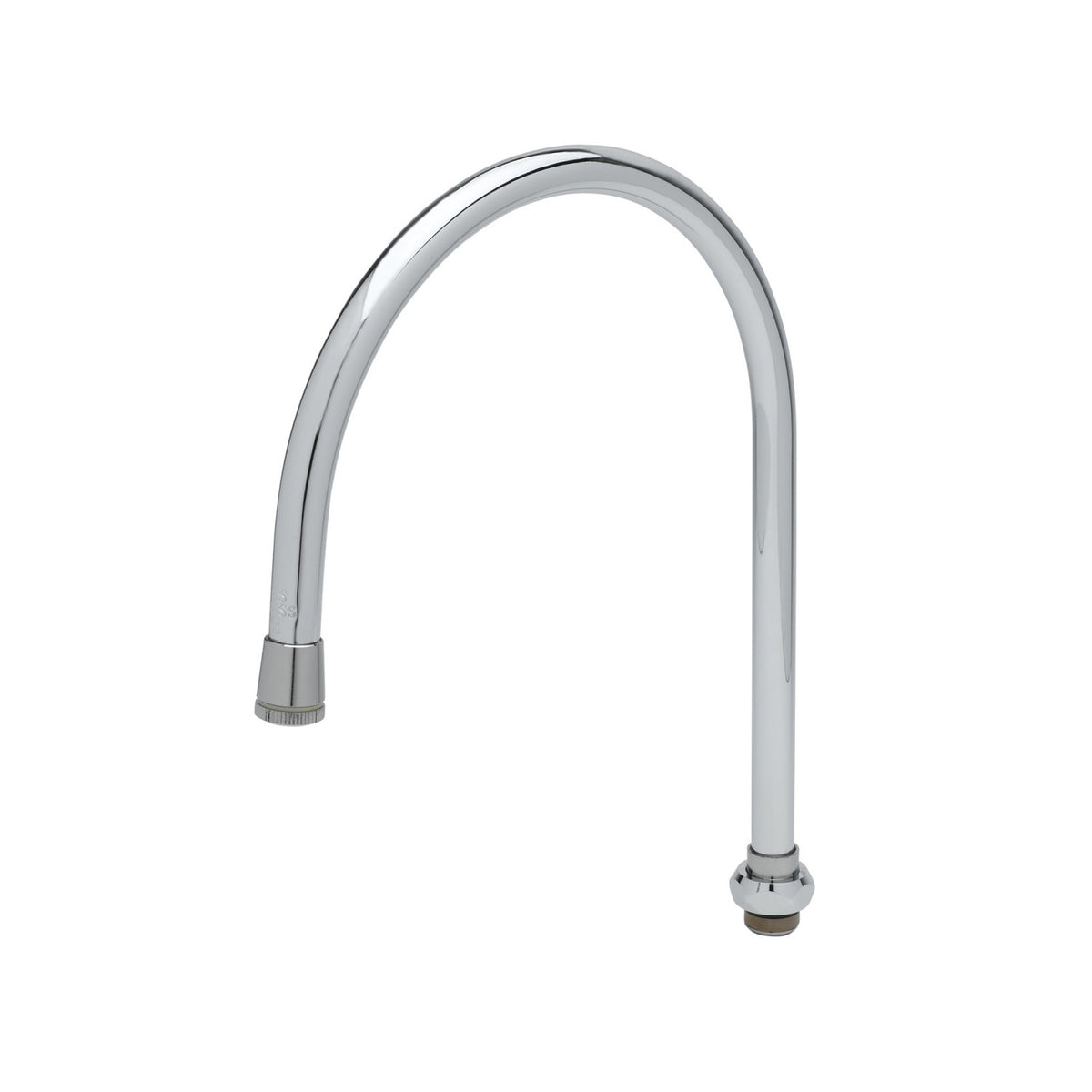 T&S Brass Swivel Gooseneck Faucet Nozzle NSF Chrome Brass 8-3/4" Spread - 135X