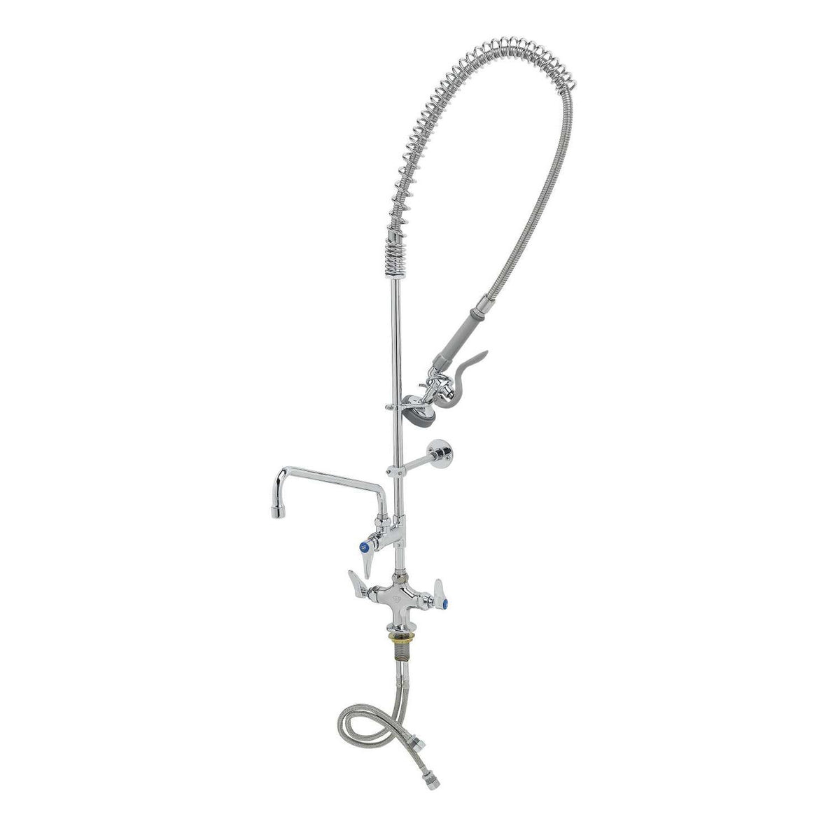 T&S Brass EasyInstall Pre-Rinse Unit NSF Chrome Brass Single - B-0113-ADF12-B