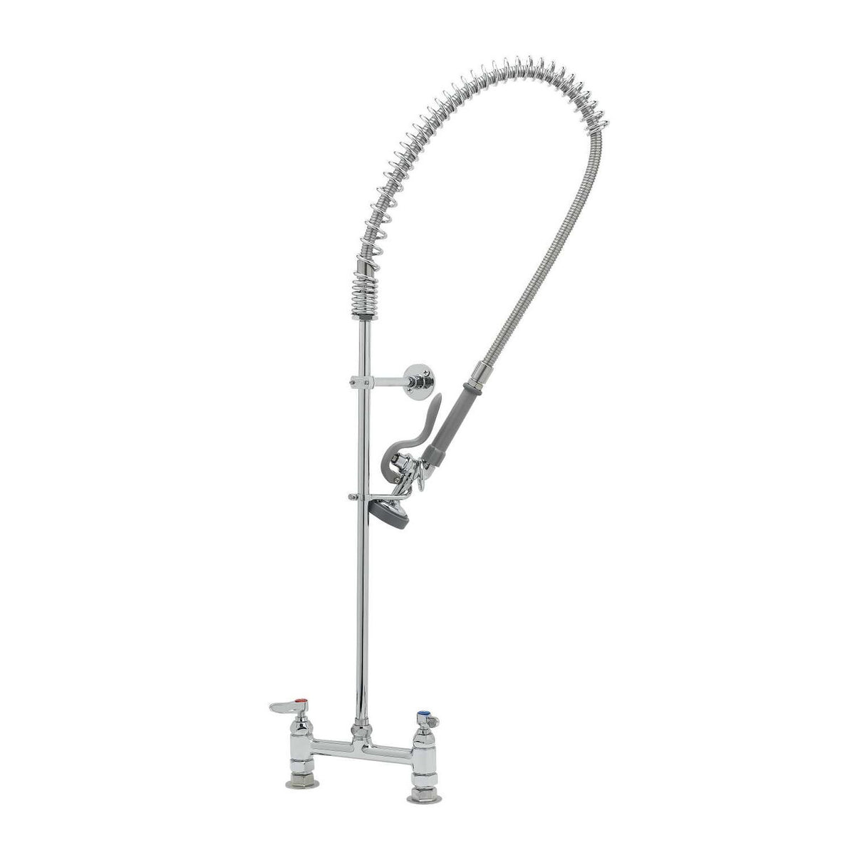 T&S Brass EasyInstall Pre-Rinse Deck Mount NSF Chrome Faucet 8" - B-0123-B