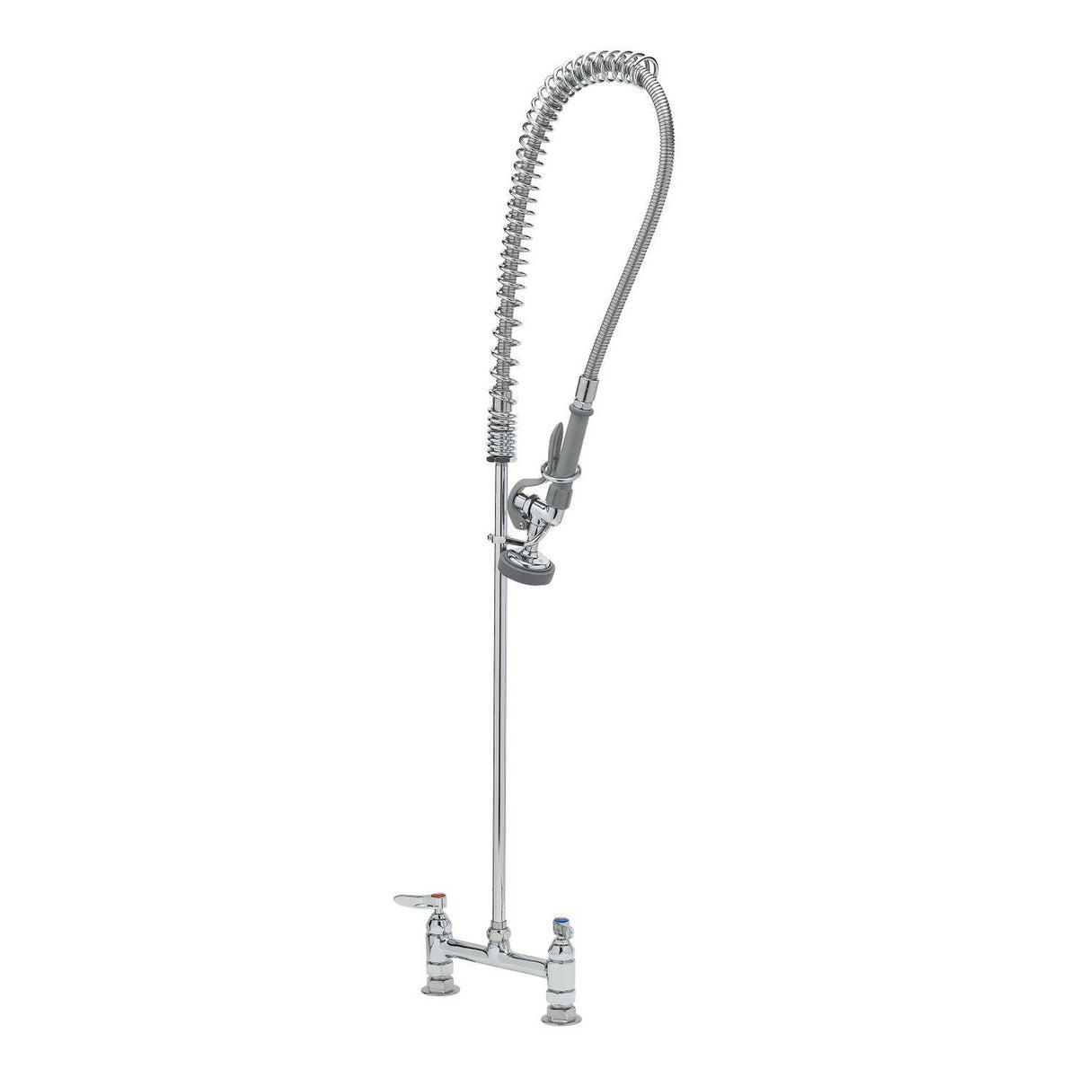 T&S Brass EasyInstall Pre-Rinse Deck Mount Faucet, 8" Centers, NSF - B-0123