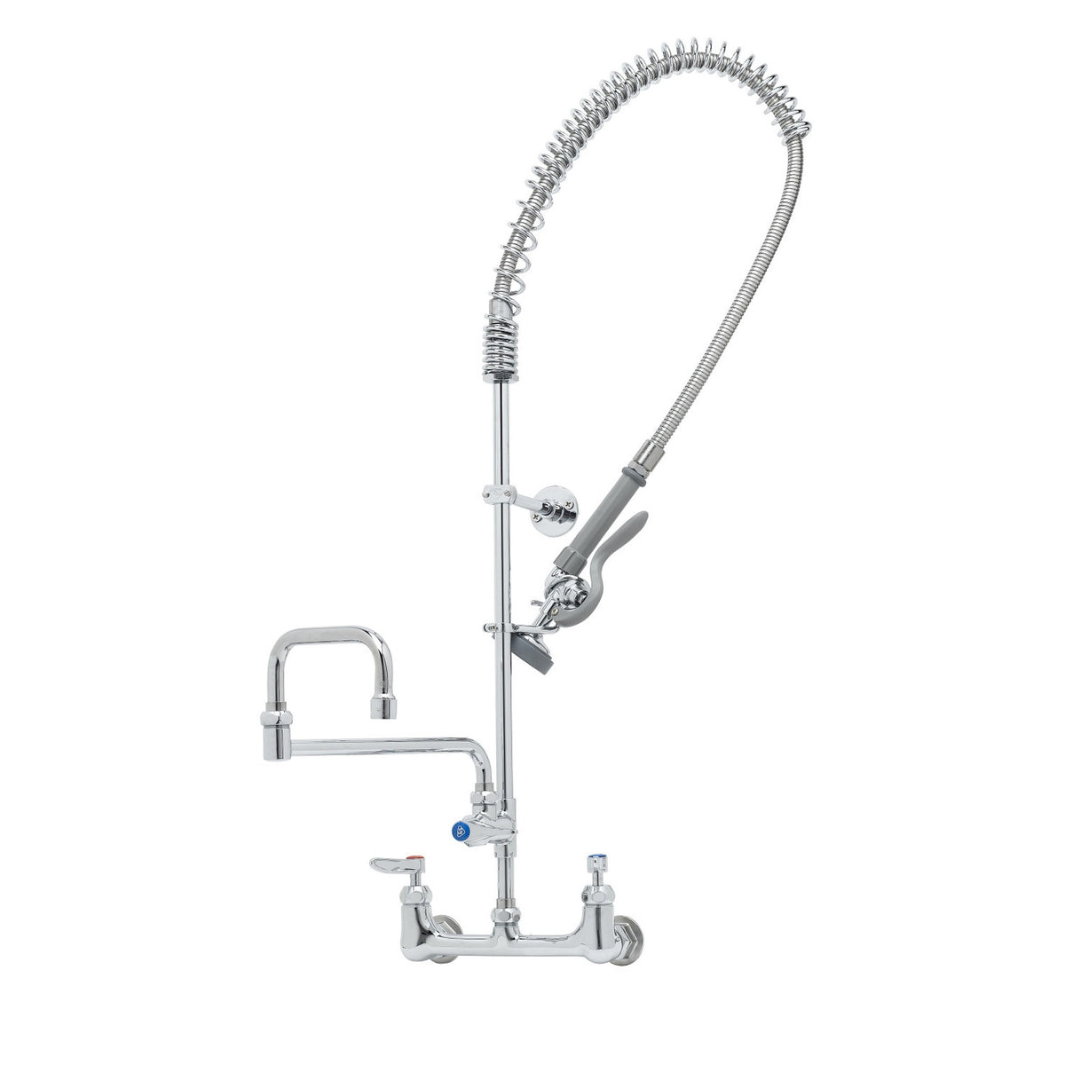 T&S Brass EasyInstall Pre-Rinse Wall Mount NSF Chrome Brass 8" - B-0133-18DJ-CRB