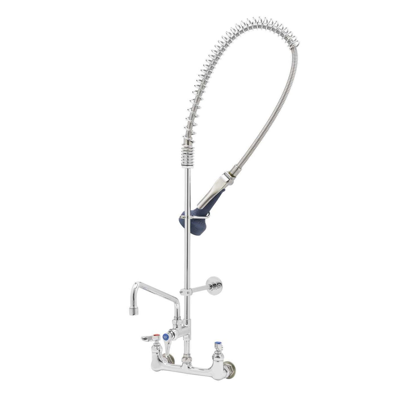 T&S Brass EasyInstall Pre-Rinse Unit NSF 8" Wall Mount w/ 12" - B-0133-A12-B08