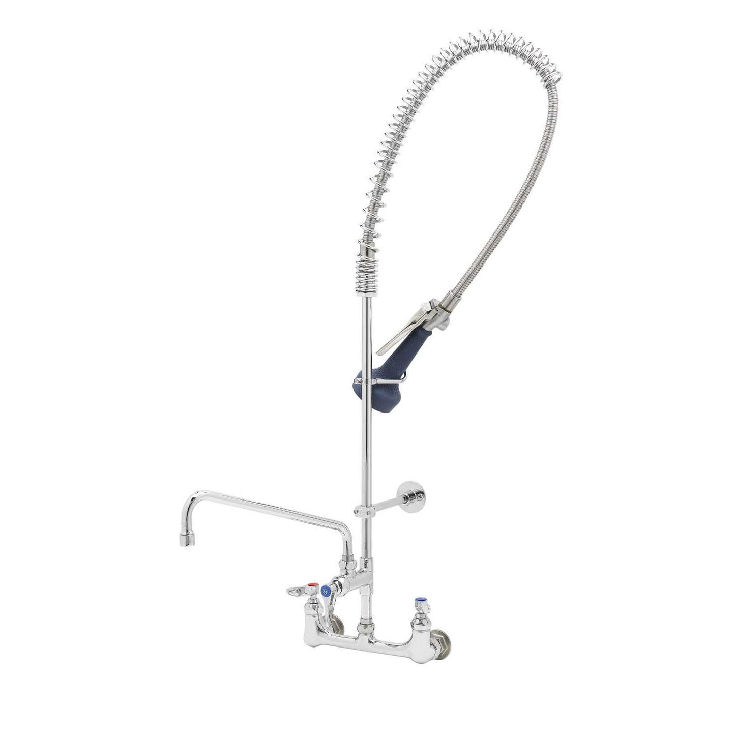 T&S Brass EasyInstall Wall-Mount Pre-Rinse Unit 8" Centers - B-0133-A12-B08C