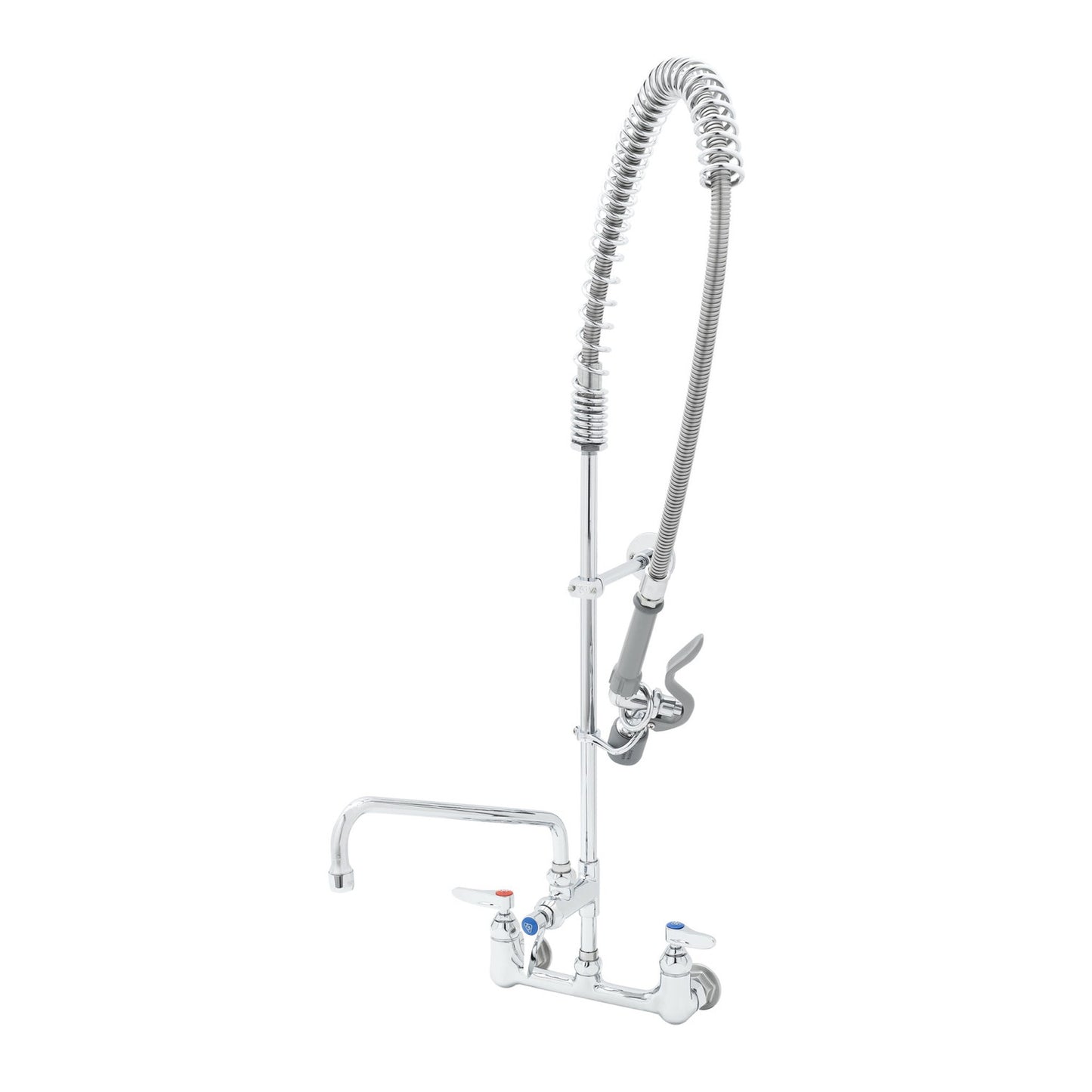 T&S Brass EasyInstall Pre-Rinse Unit Chrome Wall Mount 8" - B-0133-ADF12-BJ