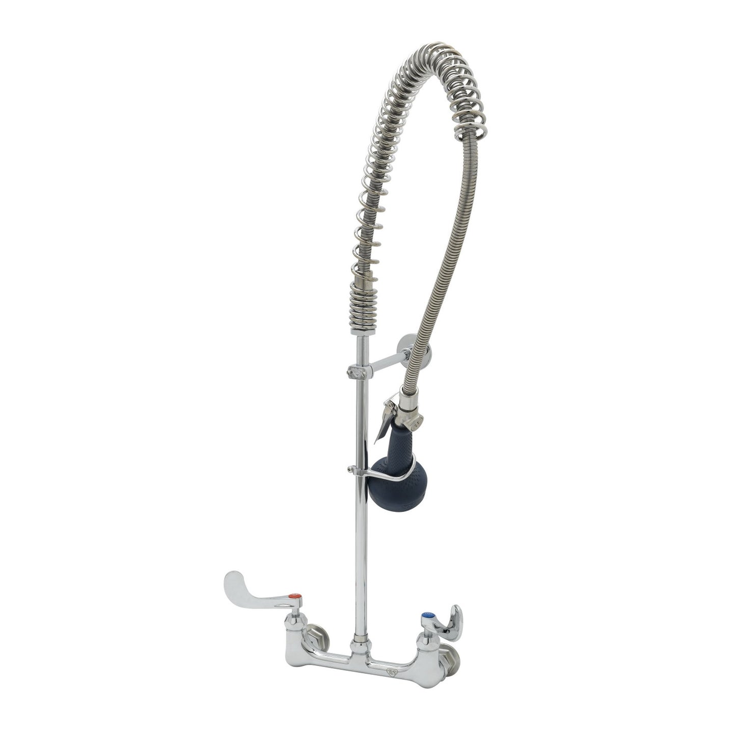 T&S Brass EasyInstall Pre-Rinse Unit NSF Chrome Brass 8" Wall - B-0133-CR-B08W4