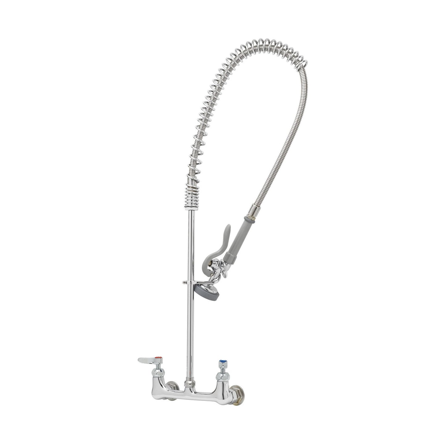 T&S Brass EasyInstall Pre-Rinse Spring Action Chrome Faucet 8" Centers - B-0133-CR
