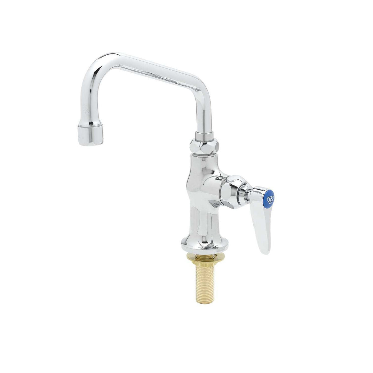 T&S Brass Single-Hole Deck Mount Pantry Faucet Chrome Brass 6" Swing - B-0207